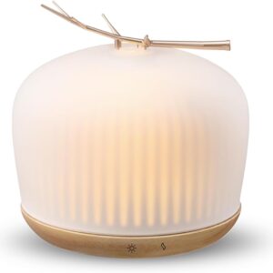 Quiet Aromatherapy Diffuser Glass: 230ML Ultrasonic Cool Mist Scent for Home with Night Light - Aesthetic for Women Girls